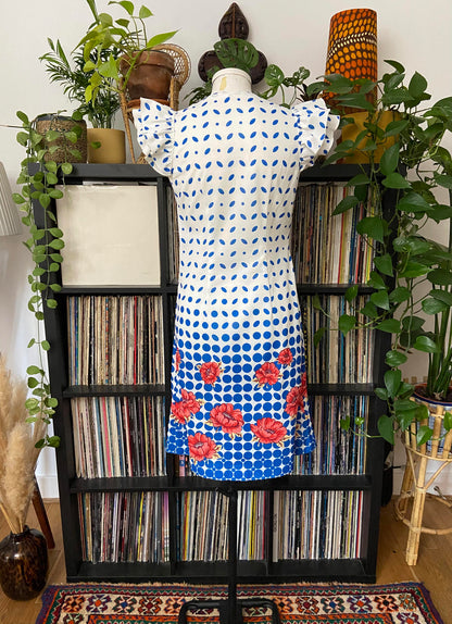 Vintage 1970s Homemade Polka Dot Dress