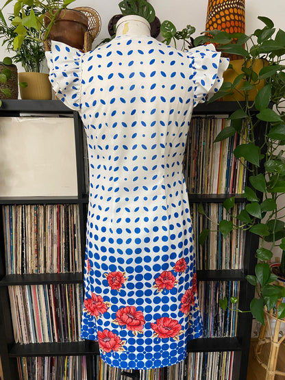 Vintage 1970s Homemade Polka Dot Dress
