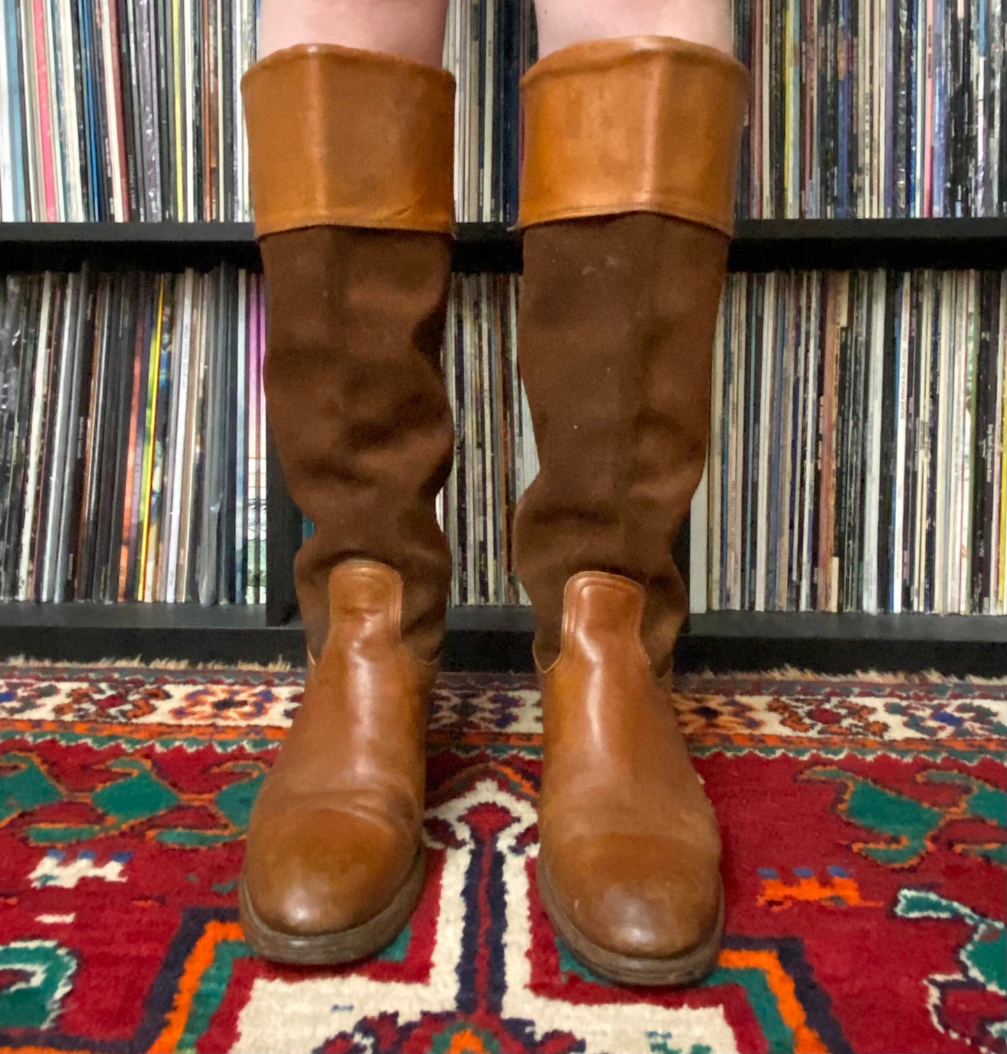 Vintage 1980s Brown Frye Knee High Campus Boots UK 7.5