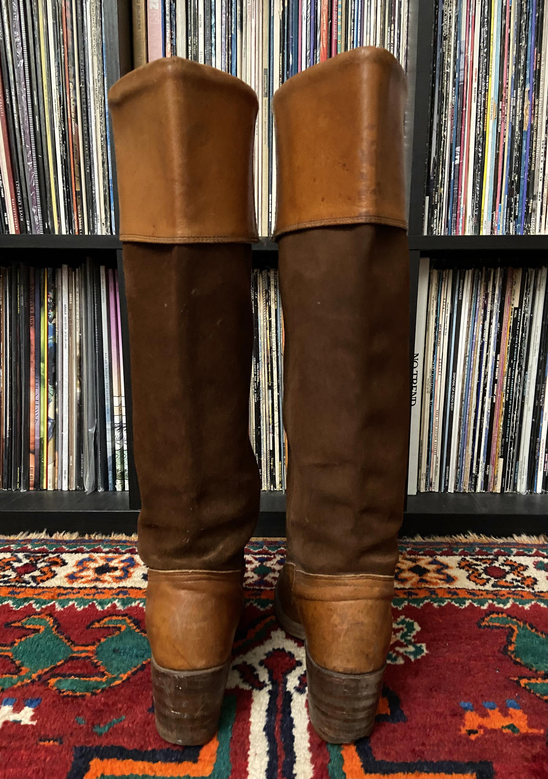 Vintage 1980s Brown Frye Knee High Campus Boots UK 7.5