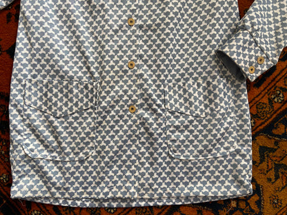 Vintage 1970s Grey White Pocket Shirt