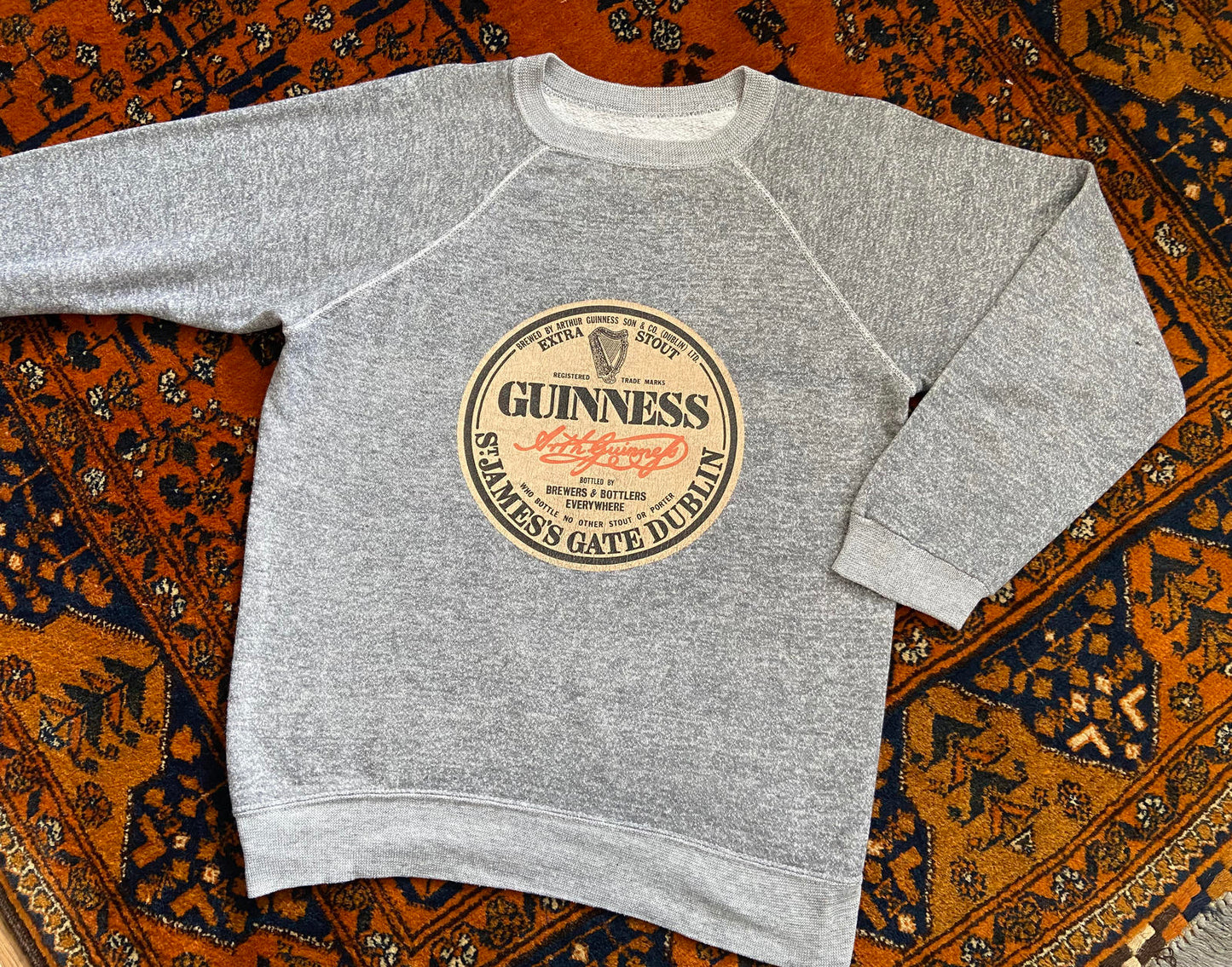 Vintage 90s Grey Marl Guinness Sweatshirt