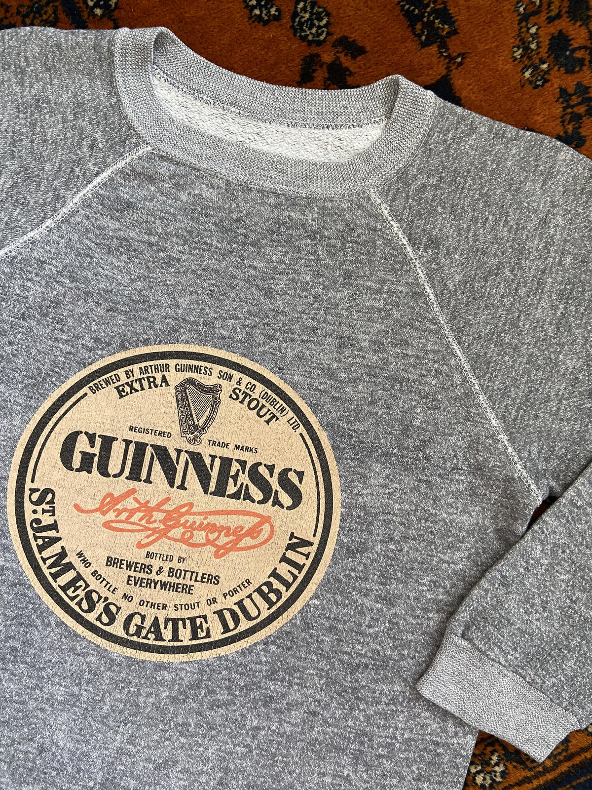 Vintage 90s Grey Marl Guinness Sweatshirt
