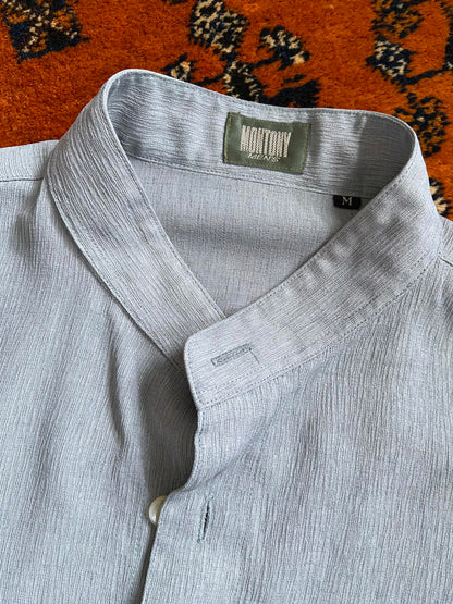Vintage 1980s Collarless Short Sleeved Shirt