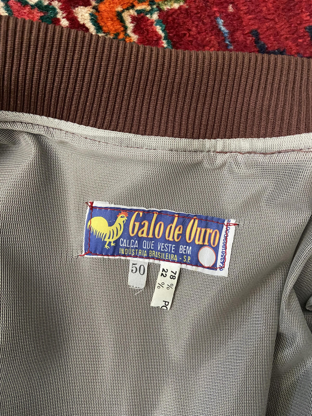 Vintage 1980s Brown Brazilian Bomber Jacket