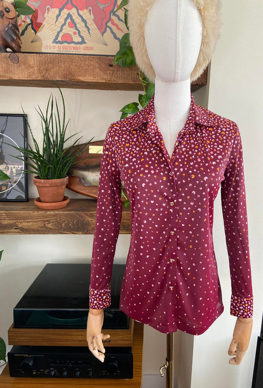Vintage 1970s Purple Japanese Jersey Shirt
