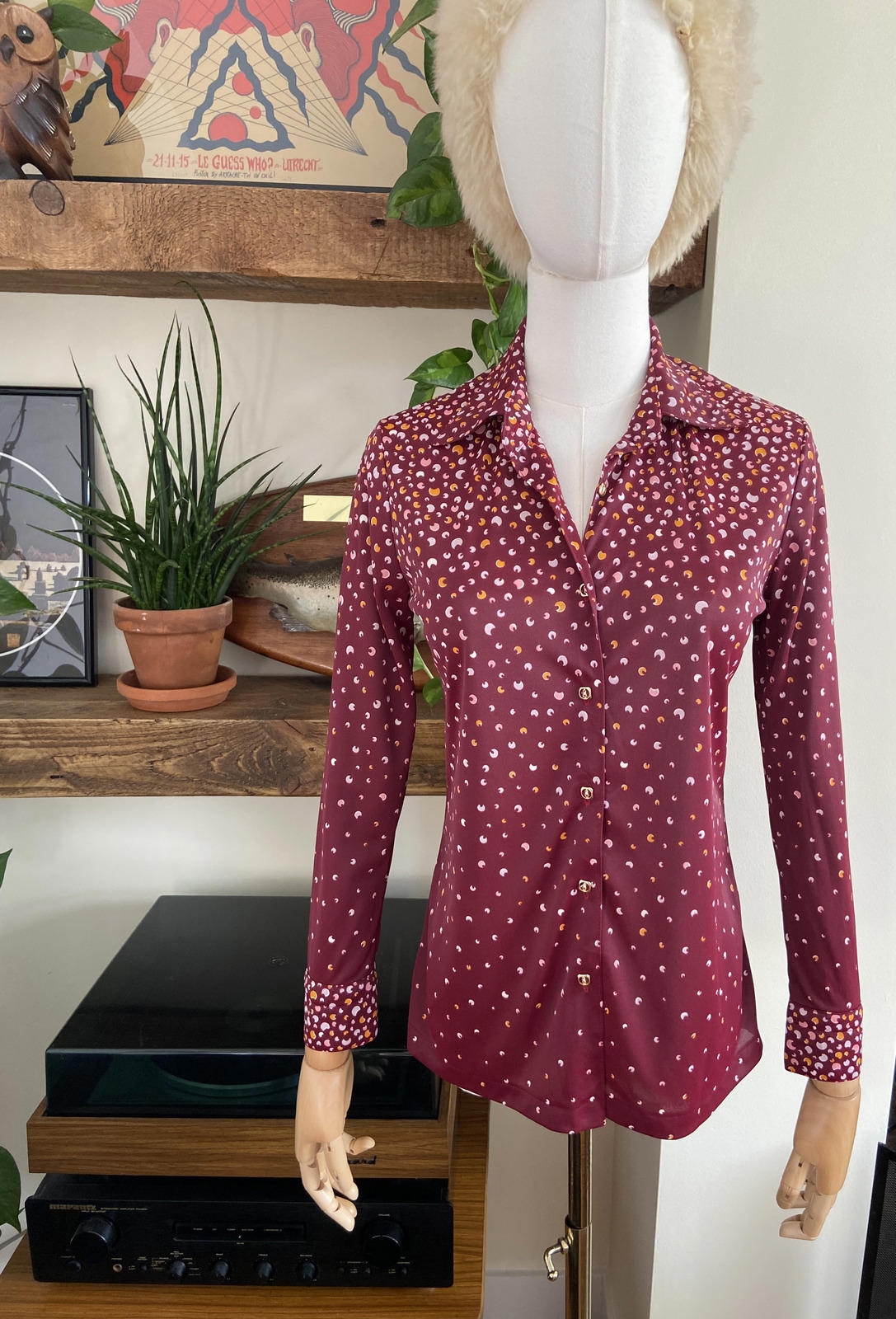 Vintage 1970s Purple Japanese Jersey Shirt