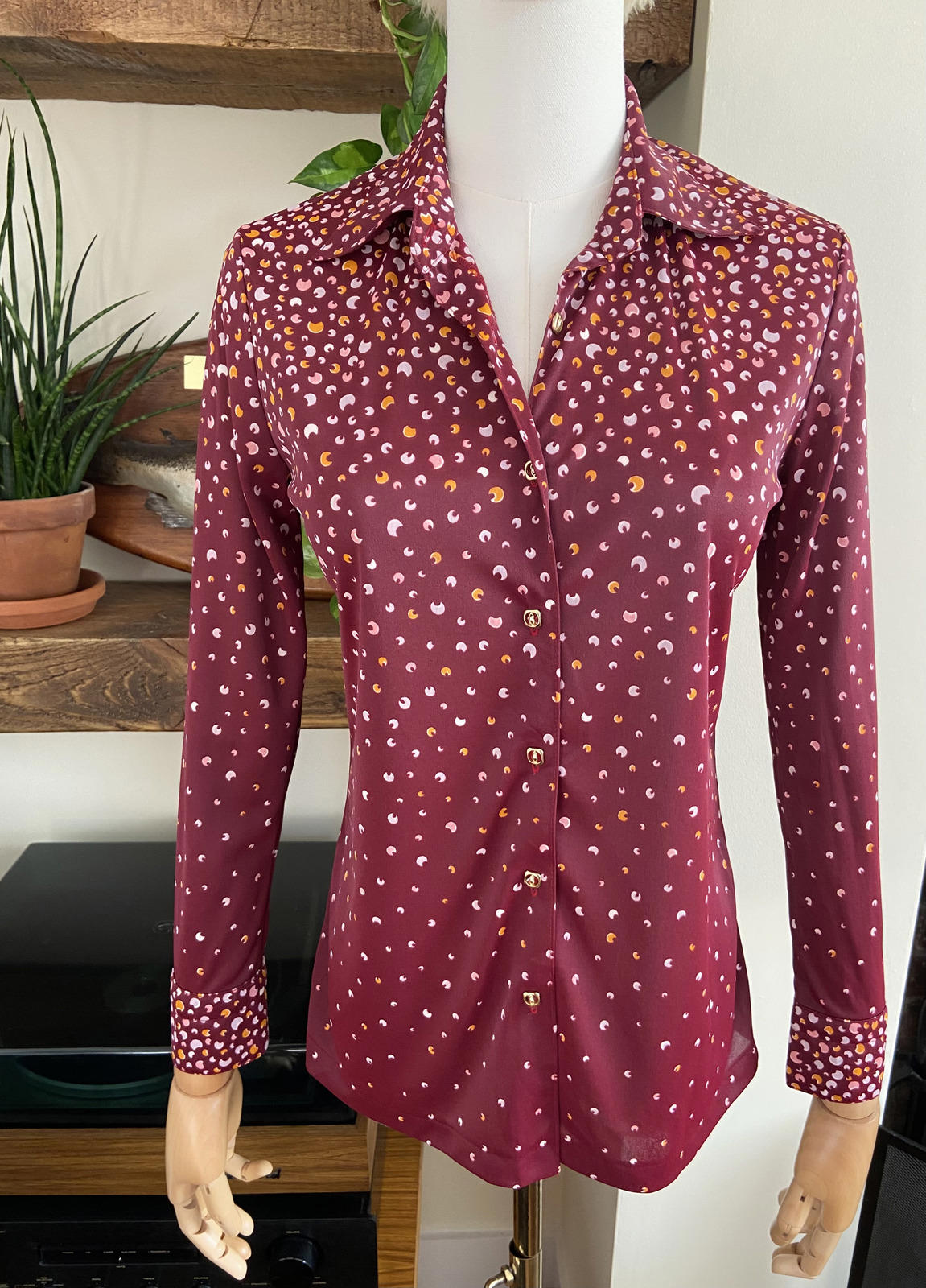 Vintage 1970s Purple Japanese Jersey Shirt