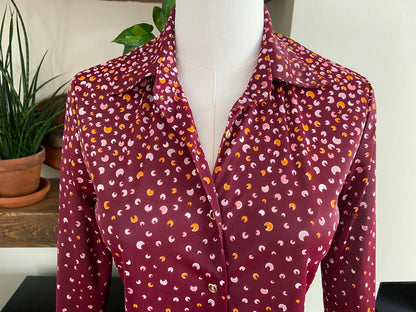 Vintage 1970s Purple Japanese Jersey Shirt