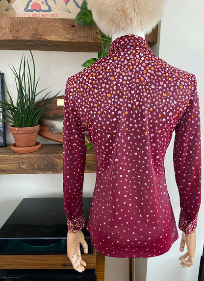 Vintage 1970s Purple Japanese Jersey Shirt