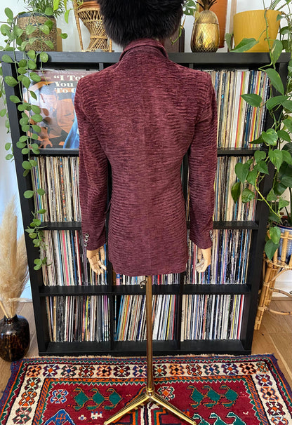 Vintage 1970s Purple Chenille Leisure Jacket