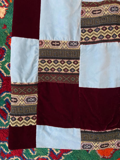 Vintage 1970s Homemade Velvet Patchwork Skirt