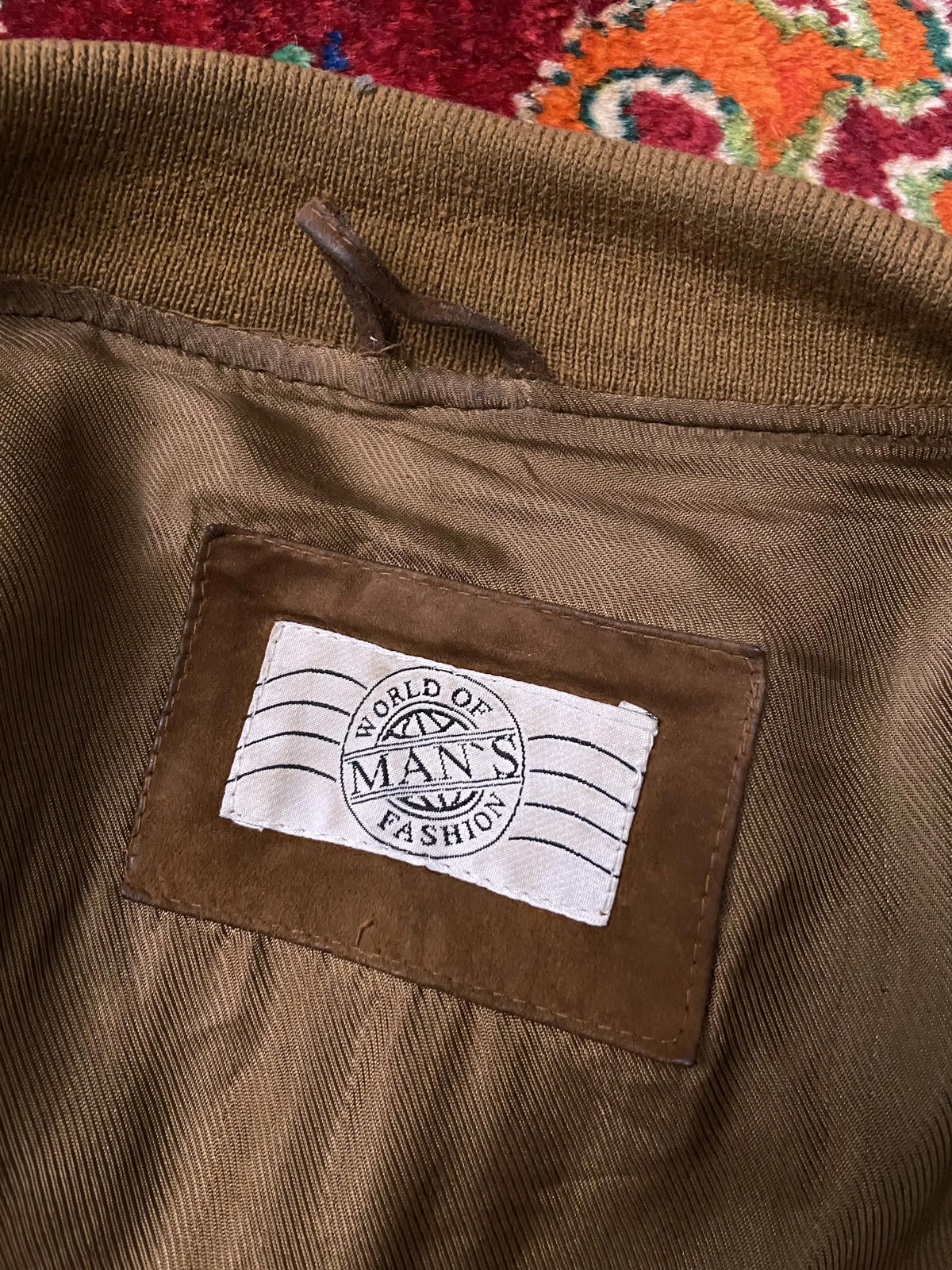 Vintage 90s Mid Brown Suede Bomber Jacket