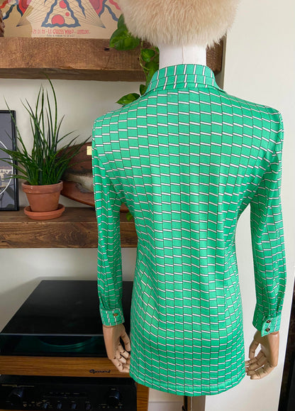 Vintage 1970s Green Japanese Jersey Shirt