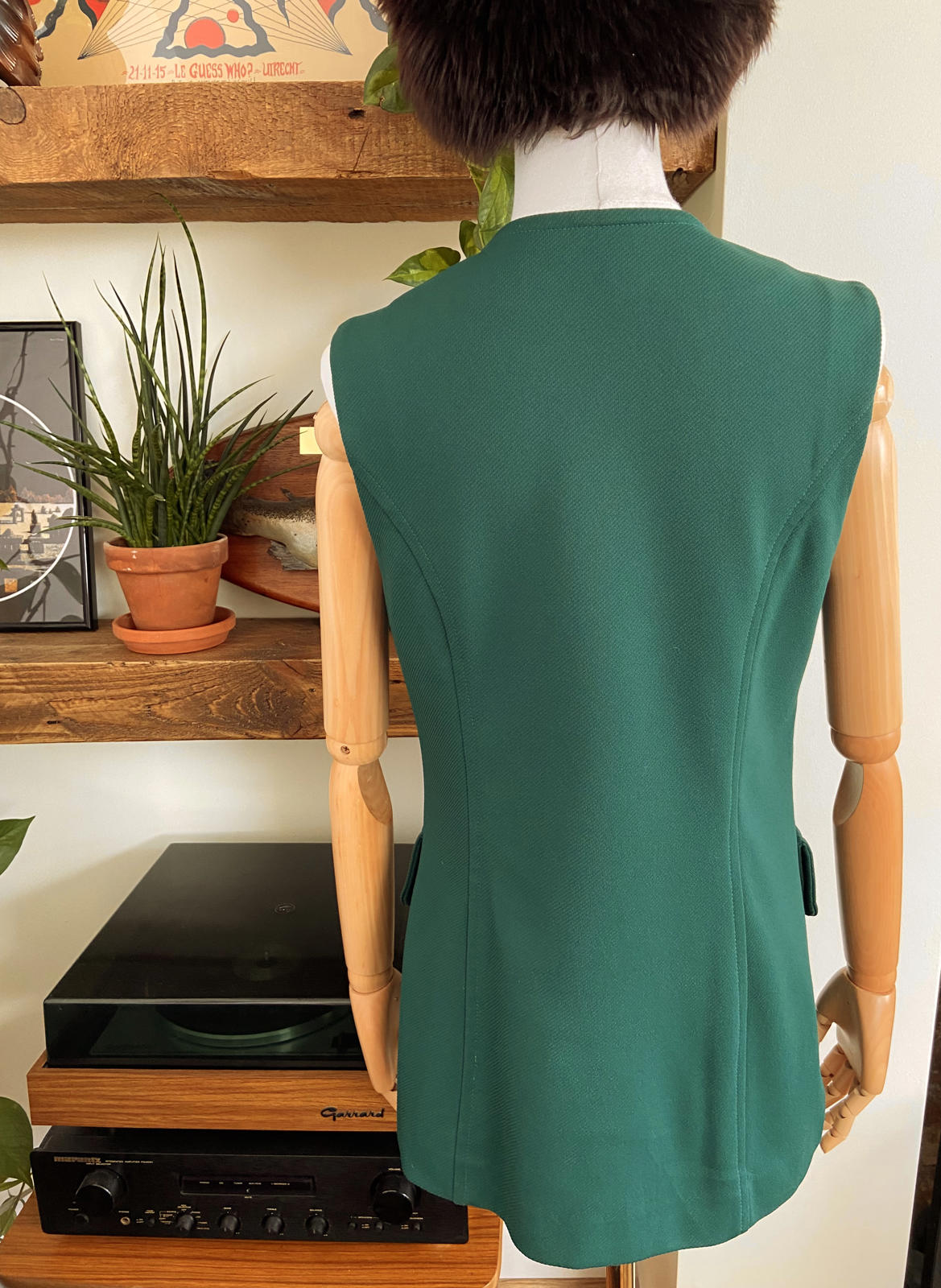 Vintage 1970s Green Waistcoat