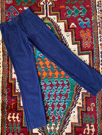 Vintage 1970s Indigo Patch Pocket Jeans W29