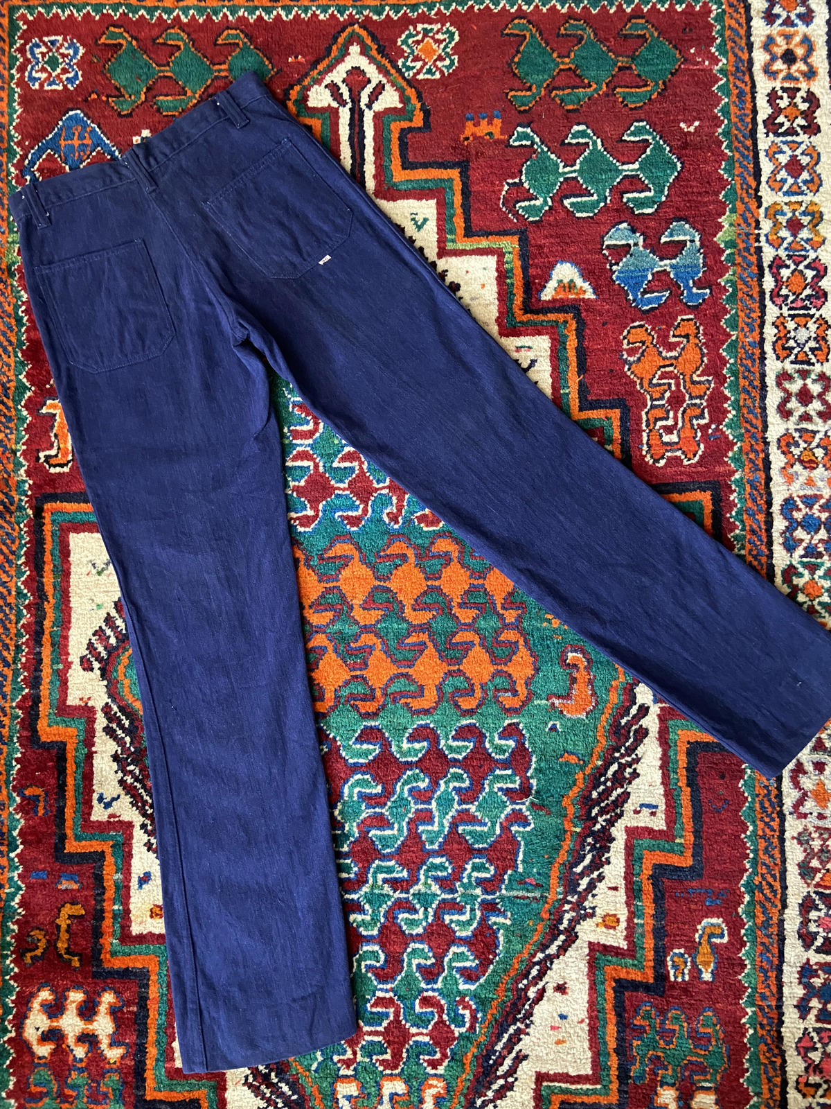 Vintage 1970s Indigo Patch Pocket Jeans W29