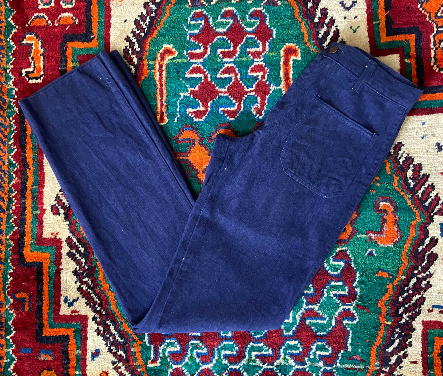 Vintage 1970s Indigo Patch Pocket Jeans W29