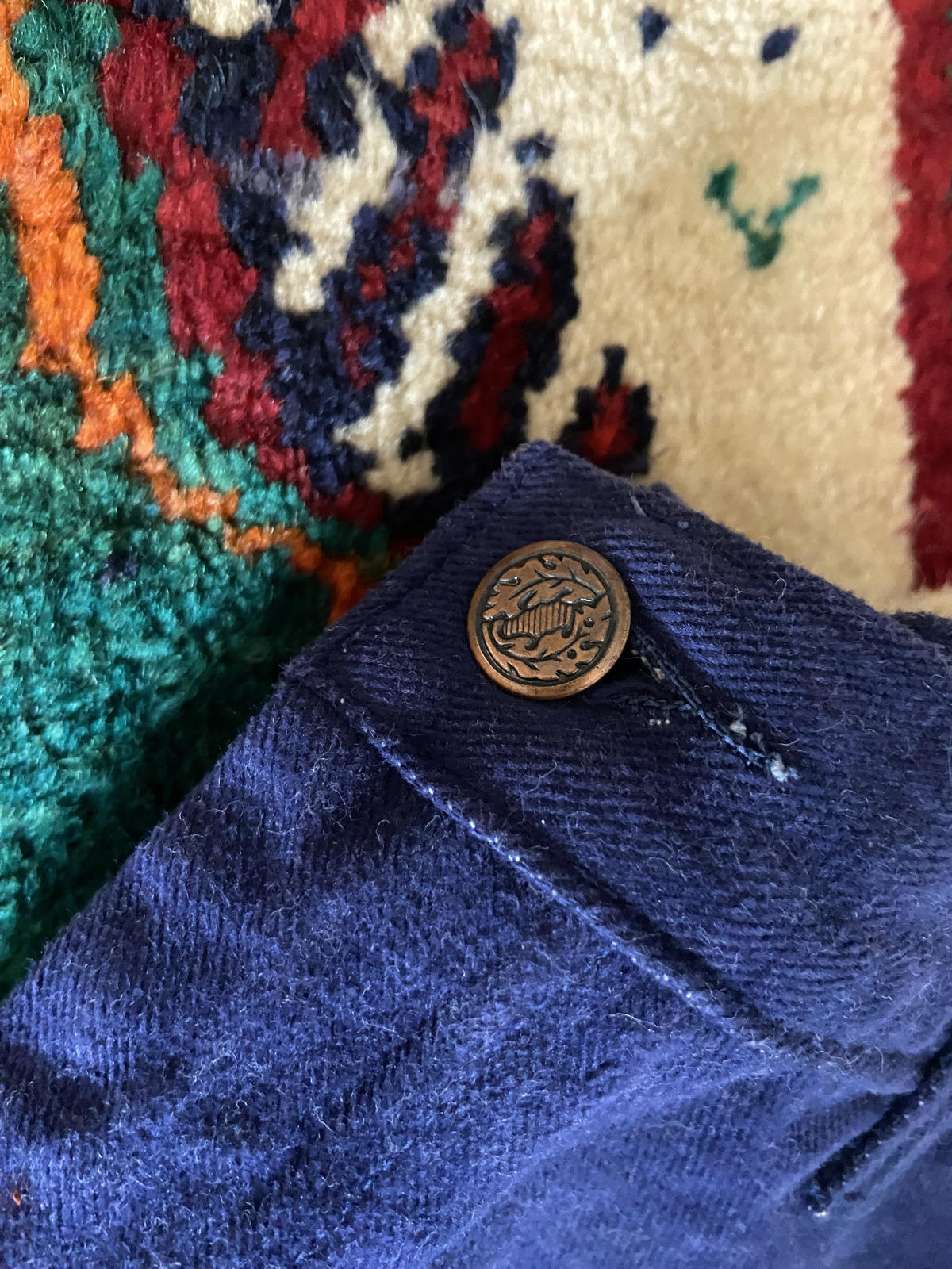 Vintage 1970s Indigo Patch Pocket Jeans W29