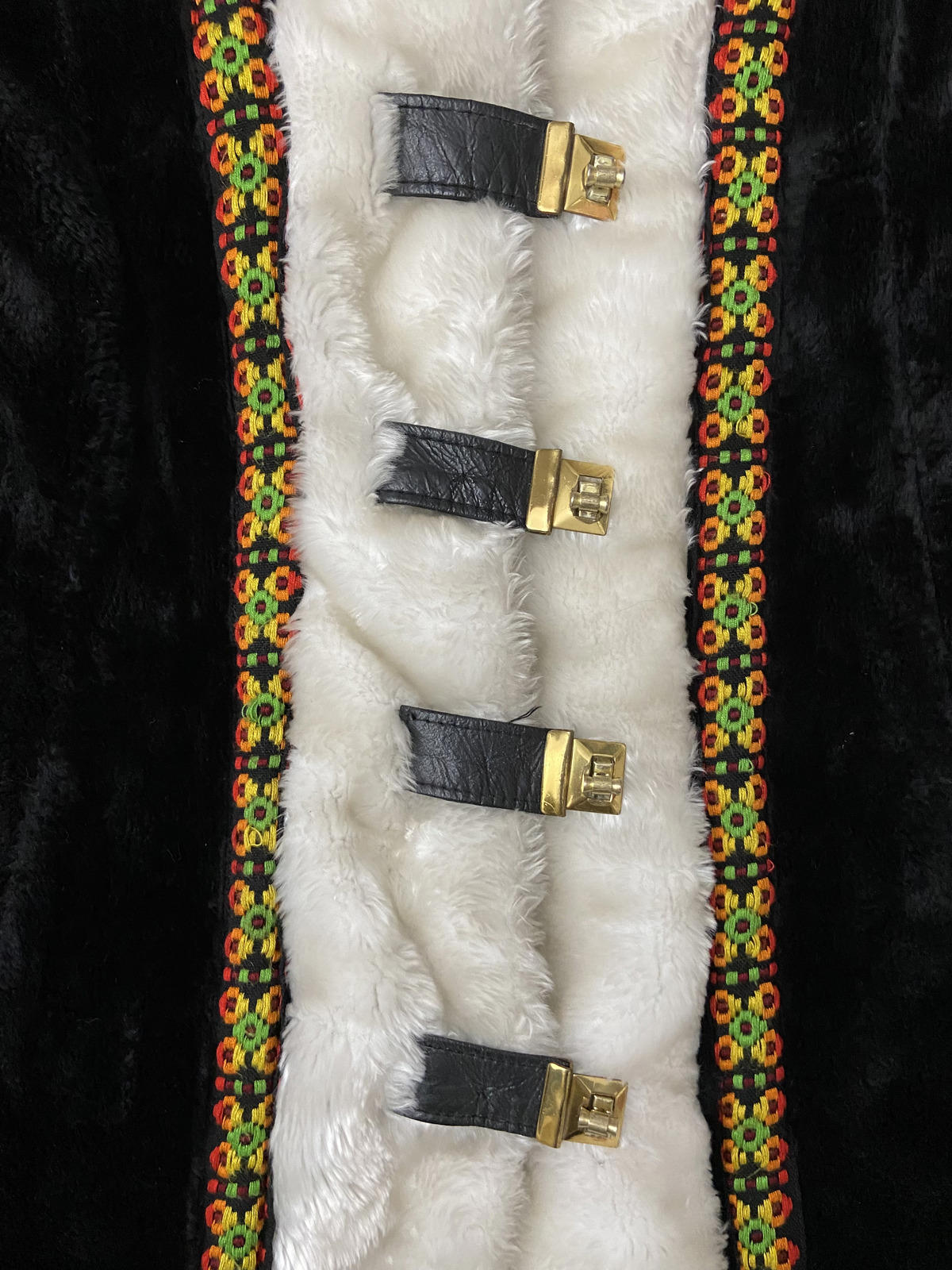 Vintage 1970s Black Faux Fur Penny Lane Coat