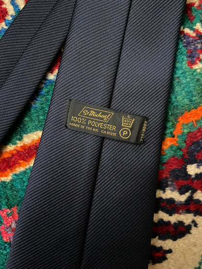 1970s Navy St Michael Navy Kipper Tie