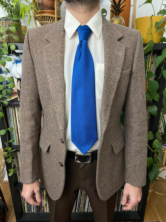 1970s Blue St Michael Navy Kipper Tie