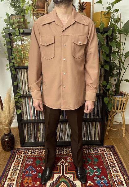 Vintage 1970s Dagger Collar Western Leisure Suit Jacket