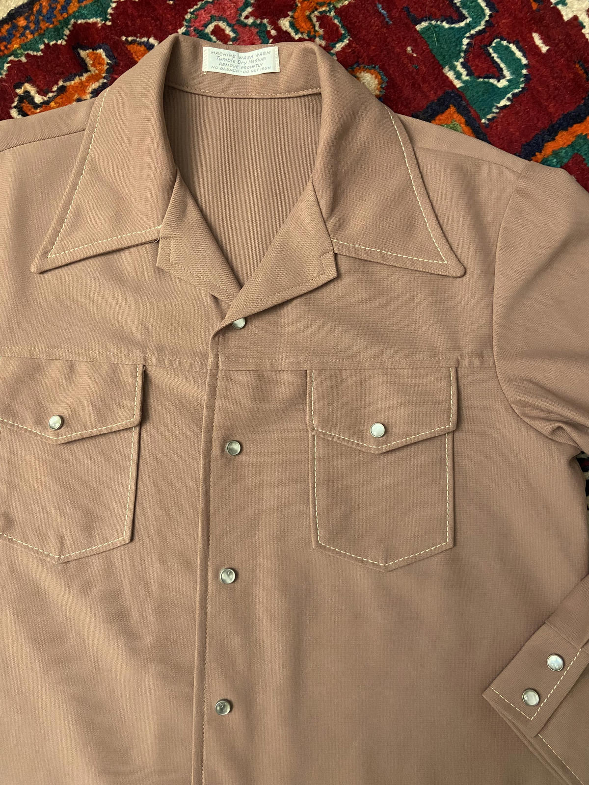 Vintage 1970s Dagger Collar Western Leisure Suit Jacket