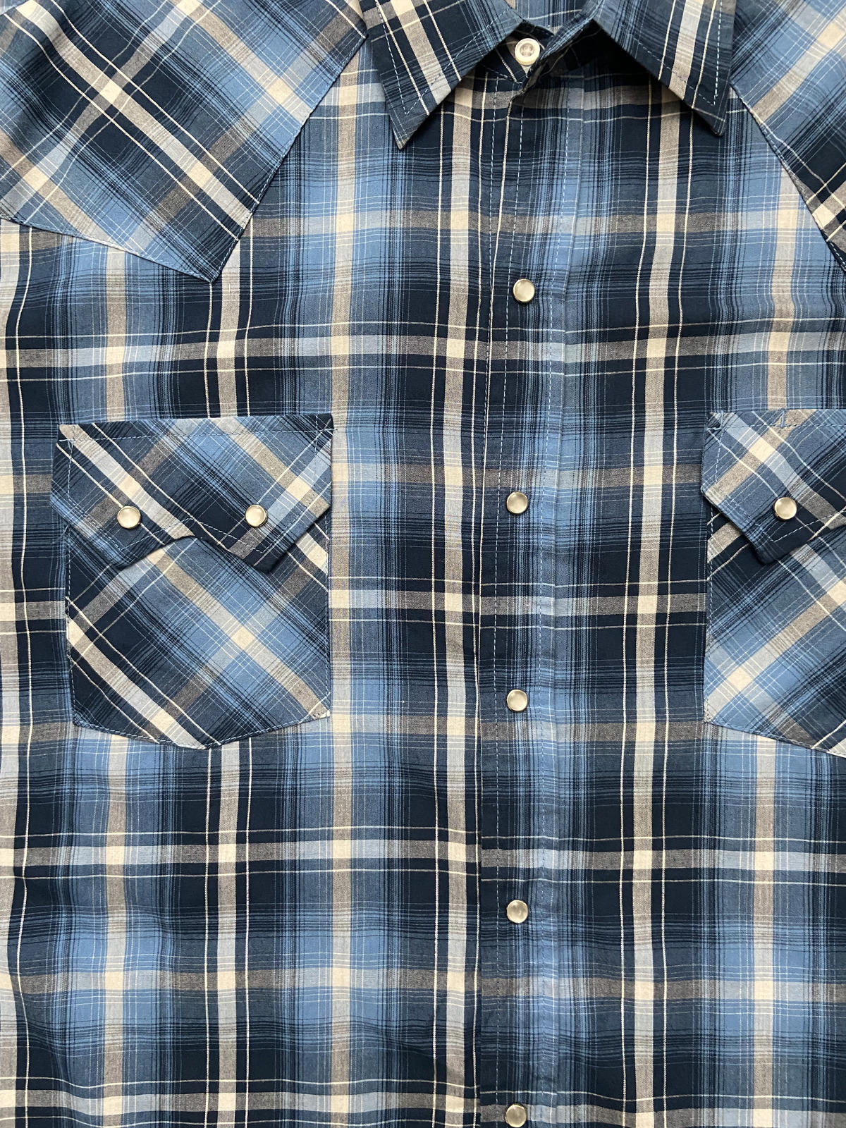 Vintage XL Ely Plains Blue Western Shirt