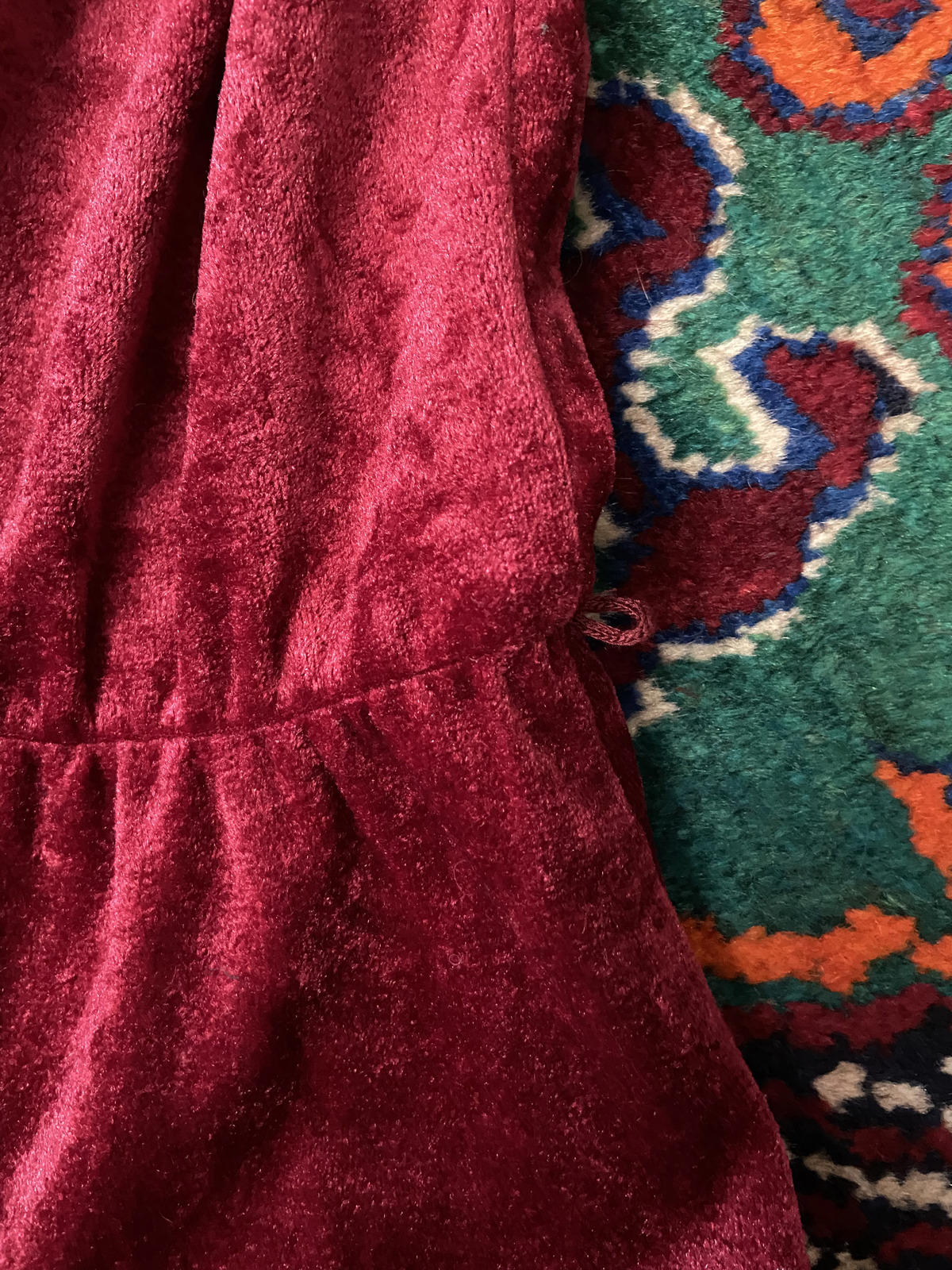 Vintage 1980s Red Velvet Richard Shops Dress
