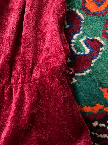 Vintage 1980s Red Velvet Richard Shops Dress