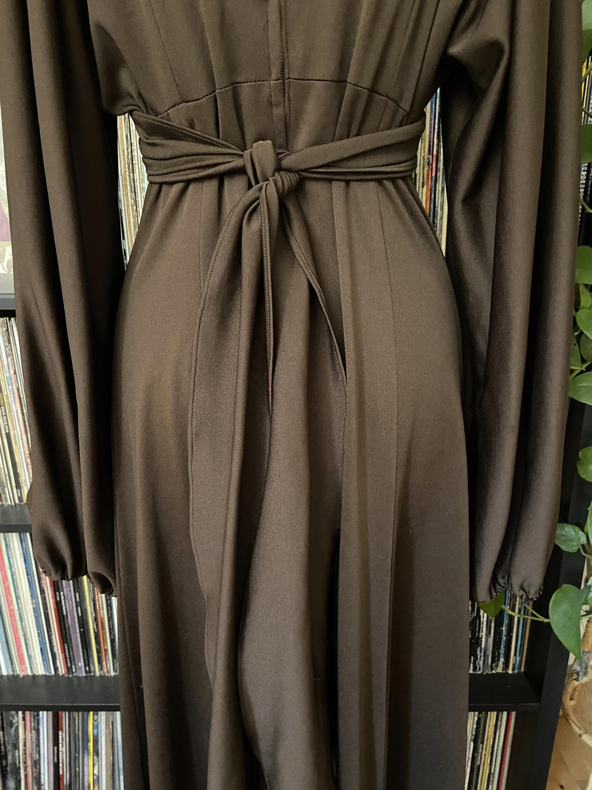 Vintage 1970s Brown Ossie Clark Maxi Dress