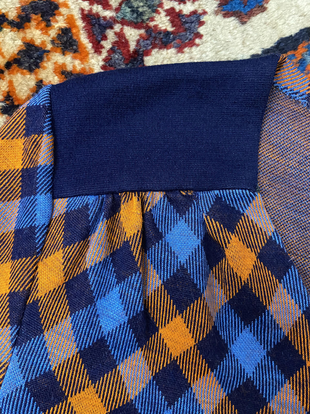 Vintage 1970s French Check Dress