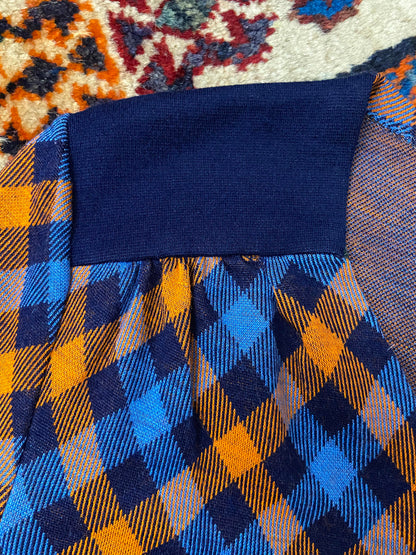 Vintage 1970s French Check Dress