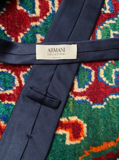 Vintage Navy Italian Silk Giorgio Armani Tie