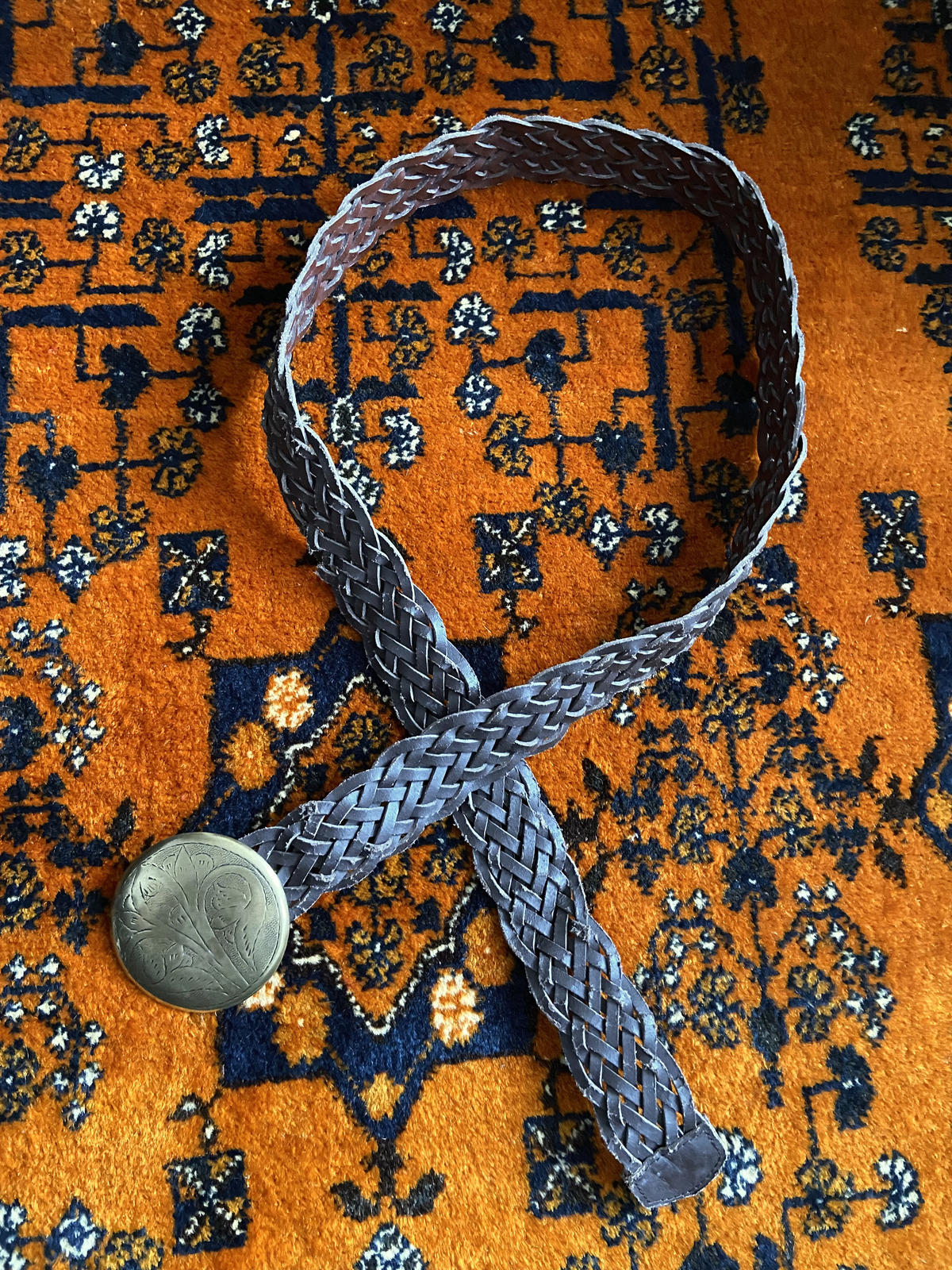 Vintage Brown Braided Boho Belt