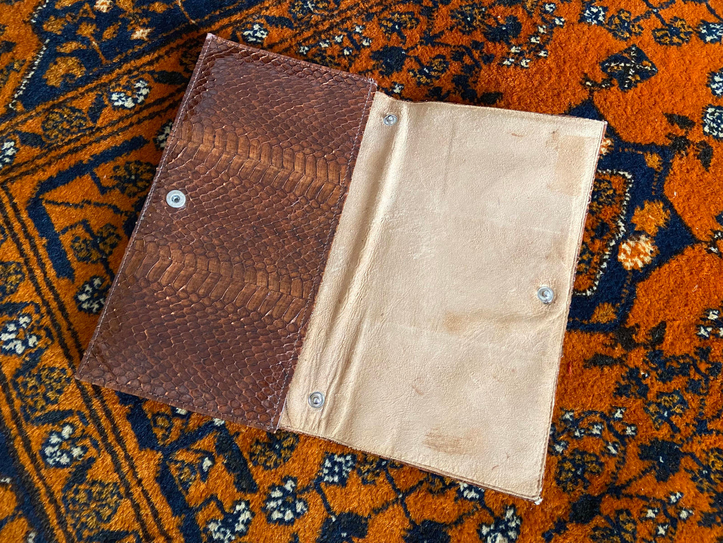Vintage 1970s Brown Clutch Bag