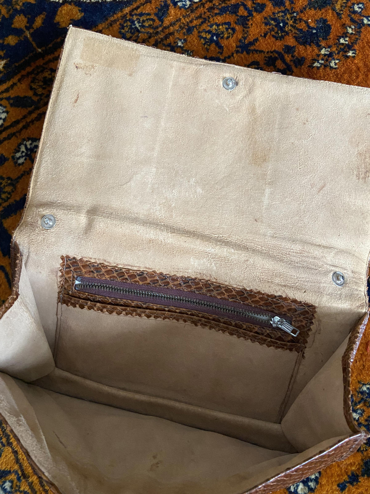 Vintage 1970s Brown Clutch Bag