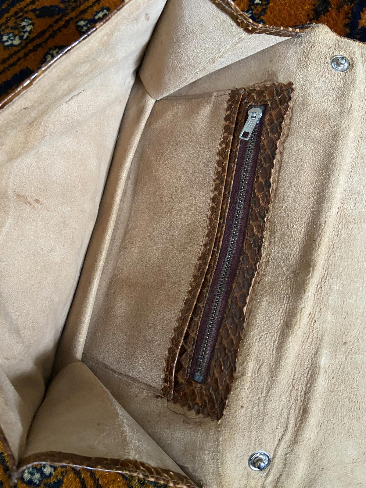 Vintage 1970s Brown Clutch Bag