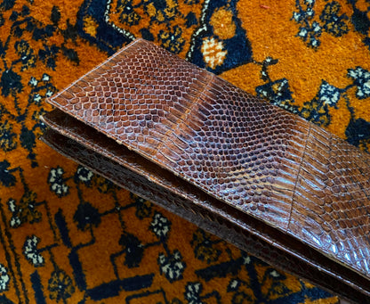 Vintage 1970s Brown Clutch Bag
