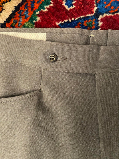 Vintage 1970s Beige Sansabelt Bootcut Trousers W37 / L31