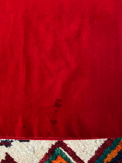 Vintage 1960s Red Velvet Ruffle Mini Dress
