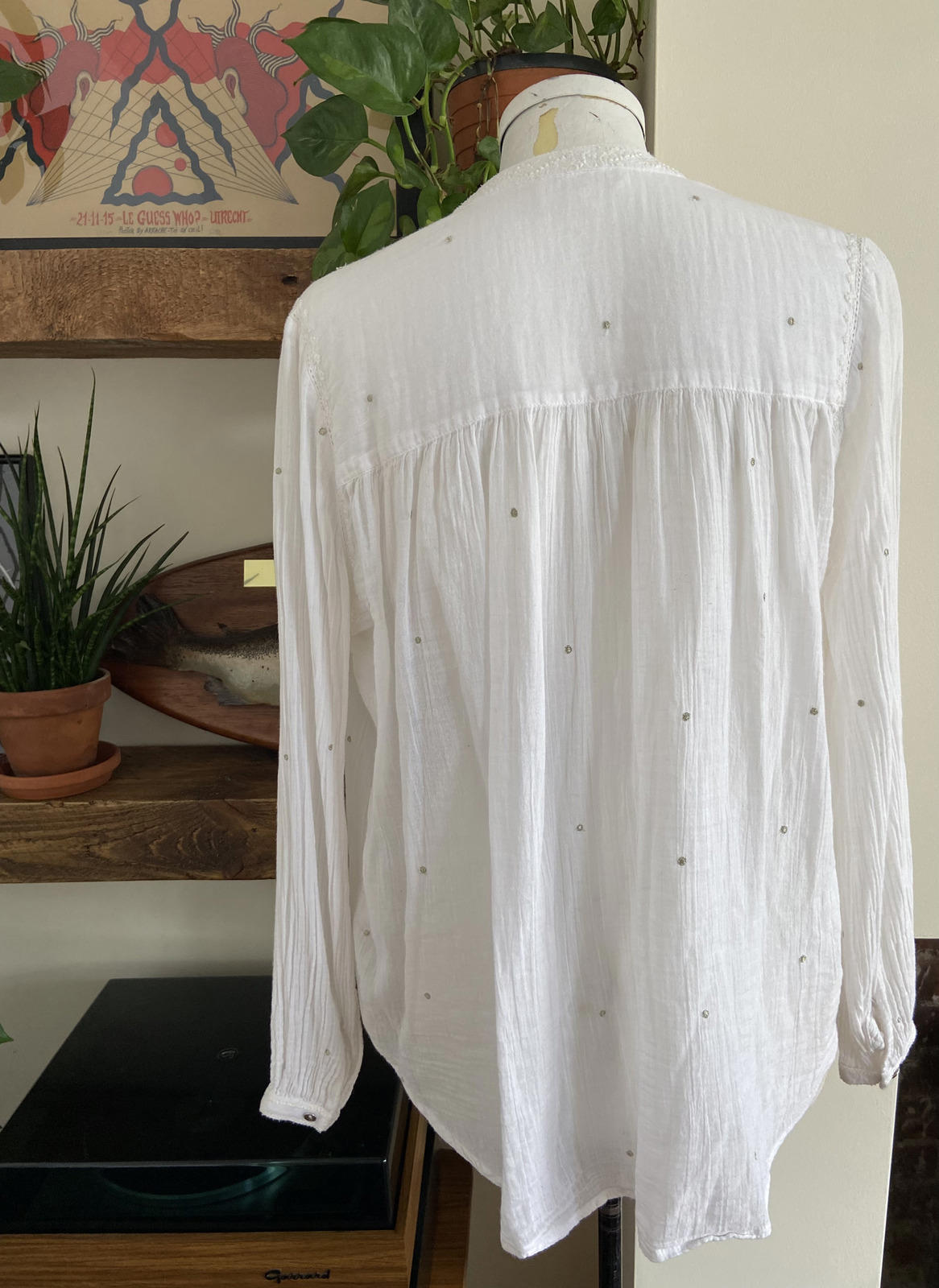 M.A.B.E White Silver Cotton Top