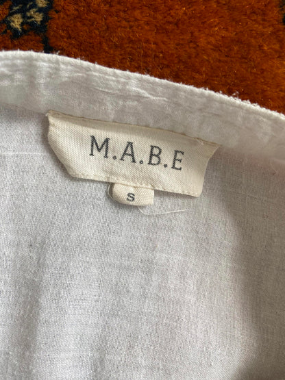 M.A.B.E White Silver Cotton Top