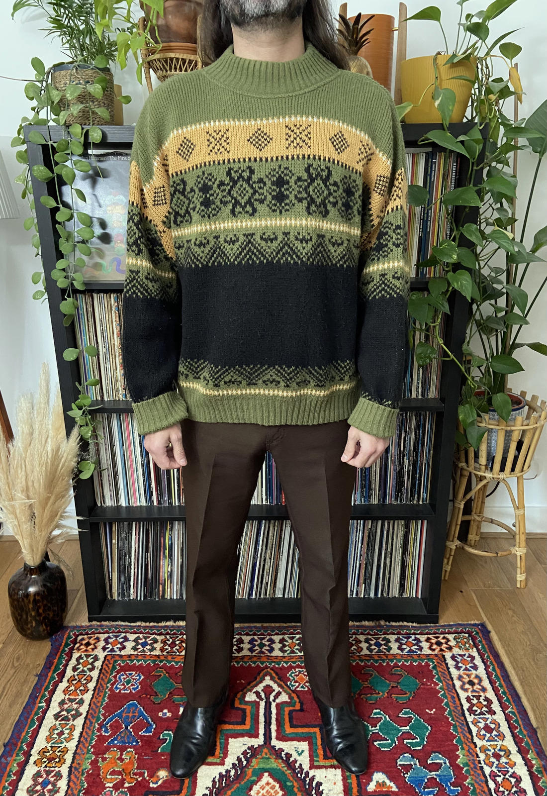 Vintage 1980s Green Italian Crewneck Jumper