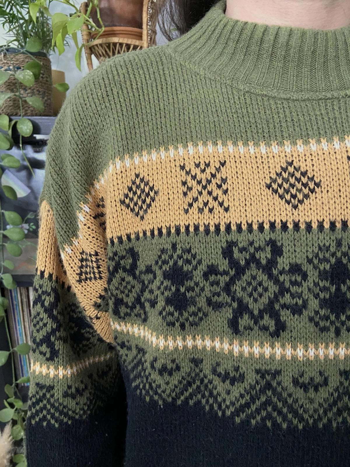 Vintage 1980s Green Italian Crewneck Jumper