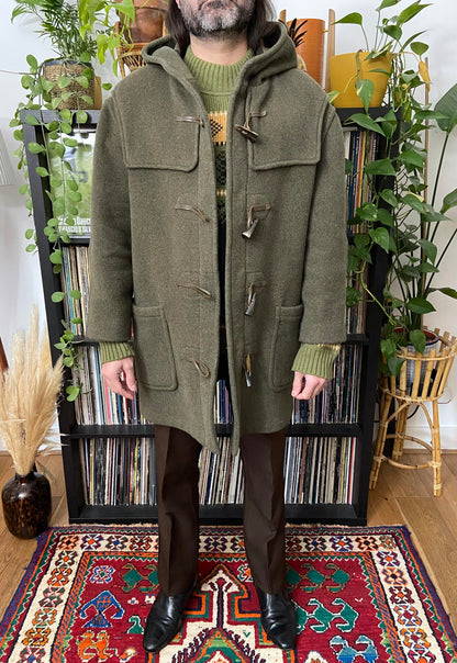 Vintage 90s Olive Green Gloverall Duffle Coat