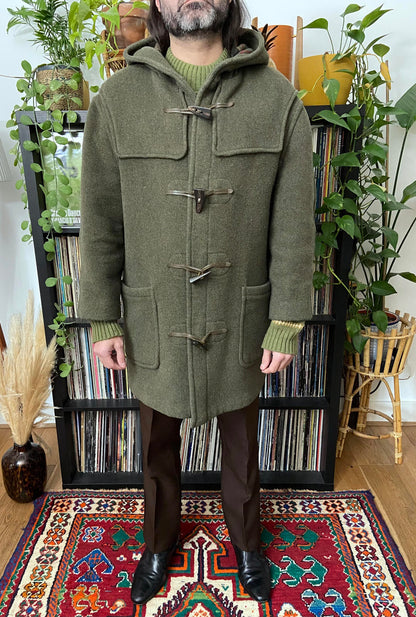 Vintage 90s Olive Green Gloverall Duffle Coat