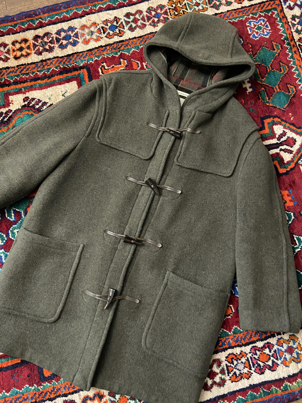 Vintage 90s Olive Green Gloverall Duffle Coat