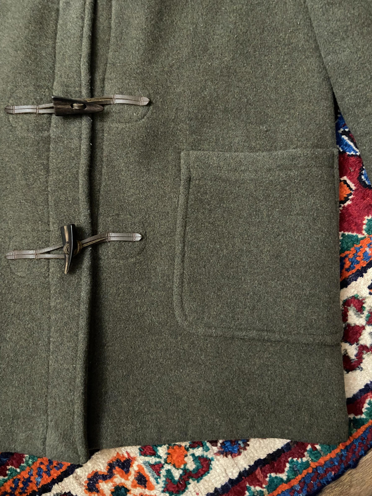 Vintage 90s Olive Green Gloverall Duffle Coat